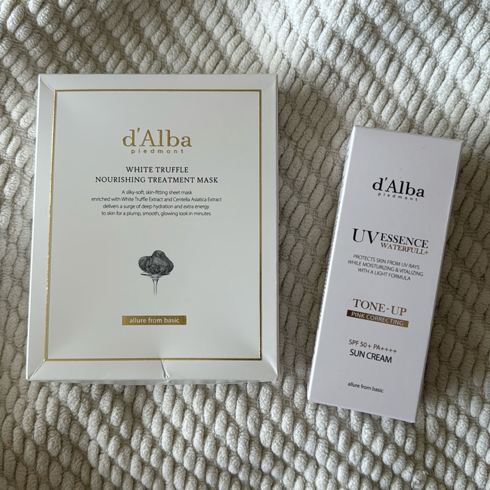 Brand New d’Alba 5 White Truffle Treatment Mask and Tone-Up Sun Cream